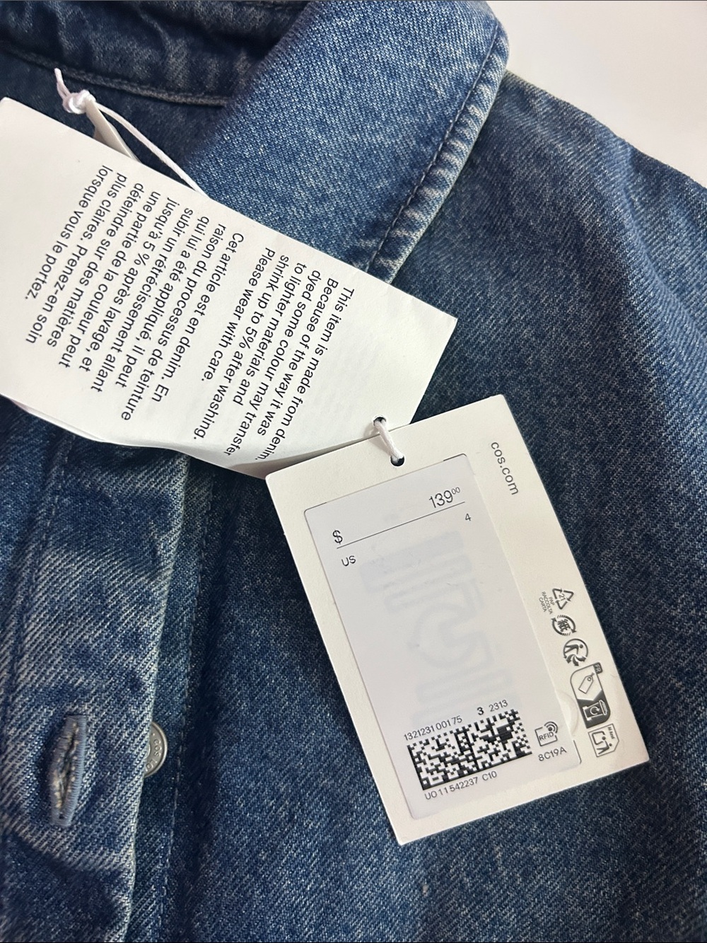 NWT (size 4) COS DENIM SHIRT - Picture 8 of 9